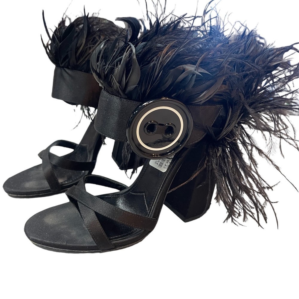 PRADA FEATHER HEELS SZ 36